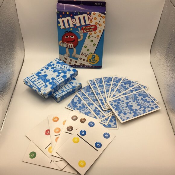 RoseArt M&Ms Domino Cards Set 2 Packs of 28 Cards Official Licensed Product Game - Picture 2 of 6
